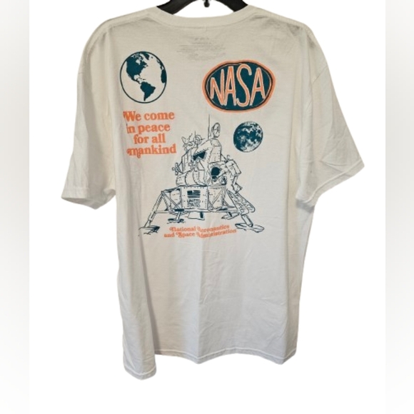 NASA White Short Sleeve T-Shirt Men's Size XL NWOT - Picture 1 of 6